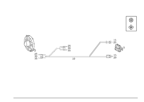 Additional Fan Cable Harness for 1996 Mercedes-Benz SL320 #0