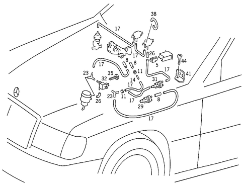 Heating/Air-Conditioner Vacuum Parts for 1986 Mercedes-Benz 190E #0