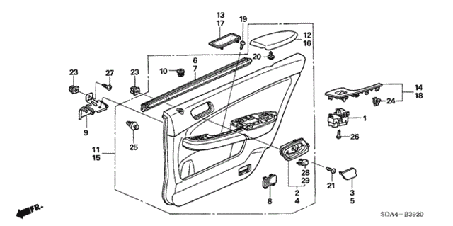 Rear Door Lining for 2006 Honda Accord #0