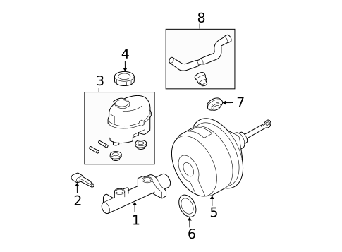 Master Cylinder - Components On Dash Panel for 2008 Ford F-150 #0