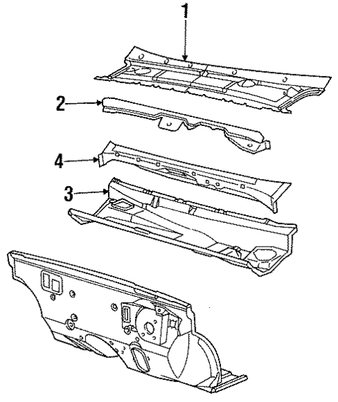 Cowl for 1988 Dodge Lancer #0