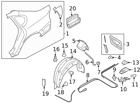 Fuel Door for 2006 Subaru Legacy #0