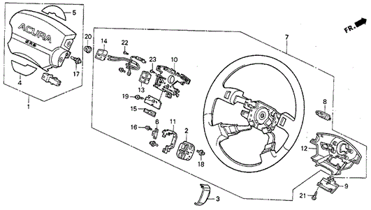 Steering Wheel for 1994 Acura Vigor #0