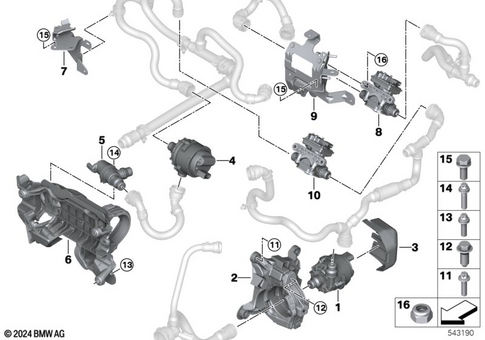 Cooling System Coolant Hoses for 2024 Mini Countryman SE ALL4 #1
