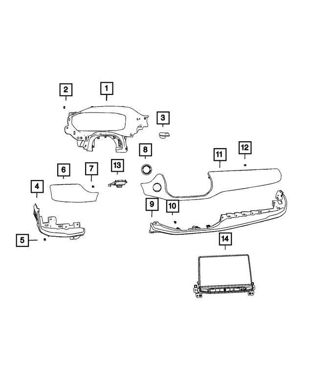 6WZ831X9AB - : Instrument Panel Bezel for Mopar Image