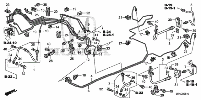 Brake Lines (ABS) (Drum) for 2010 Honda Civic #0