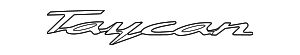 9J1853675D041 - : Gloss Black Nameplate - "Taycan" for Porsche: Taycan Image