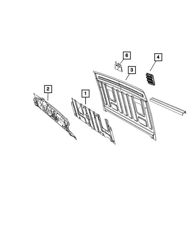 68525515AA - Body Sheet Metal Except Doors: Cab Back Panel for Mopar Image