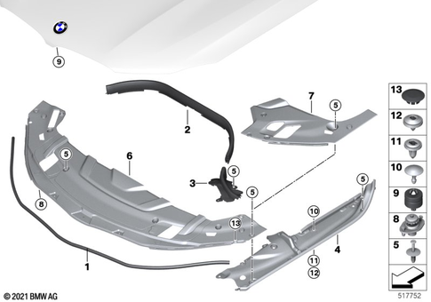 Hood for 2019 BMW 740iX #1