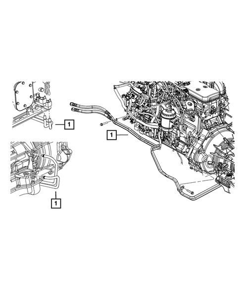 Transmission Oil Cooler, and Lines for 2010 Dodge Ram 3500 #1
