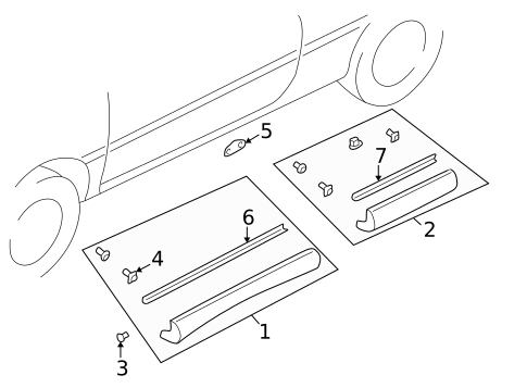 Exterior Trim - Pillars for 2000 Subaru Impreza #0