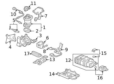 Emission Components for 2005 Honda Accord #2