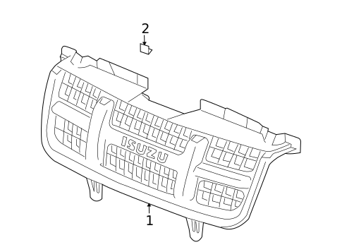 Grille & Components for 2007 Isuzu Ascender #0