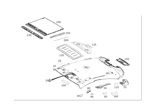 Headliner for 2017 Mercedes-Benz CLS63 AMG S #0