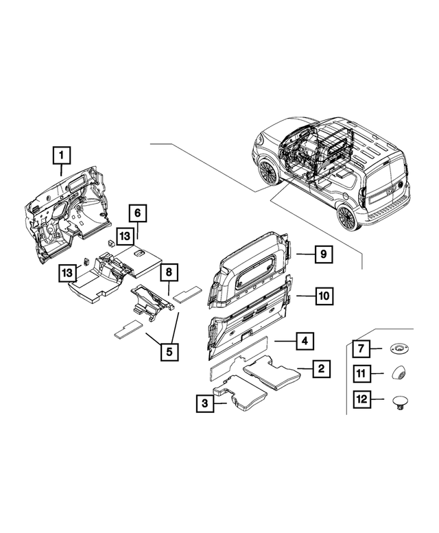 « 68376379AA – Interior Trim : Tablier Insonorisant pour Mopar Image »
