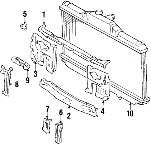 Radiator & Components for 1988 Toyota Camry #1
