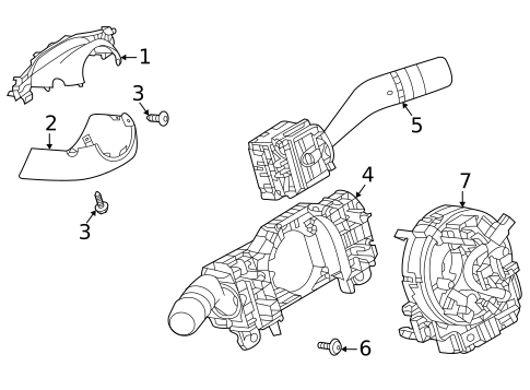 Shroud, Switches & Levers for 2024 Mazda 3 #1