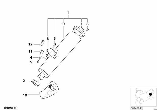 18127661043 - Exhaust System: Screw - M6X8 for BMW-Motorrad Image