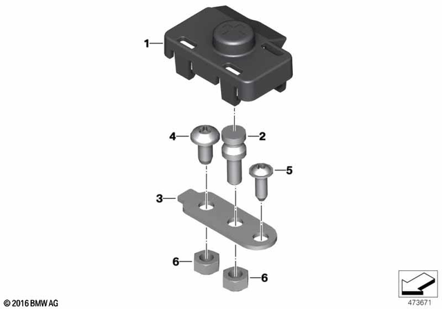 61118562059 - General Electrical System: Covering Base B+ -  for BMW-Motorrad Image