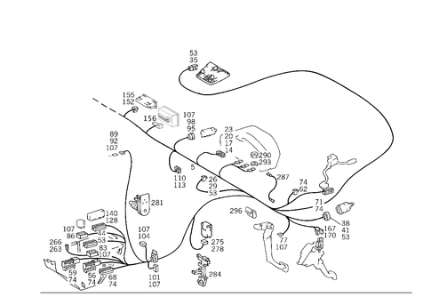 Cockpit Cable Harness for 1998 Mercedes-Benz C43 AMG #0