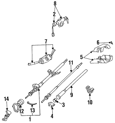 Shaft & Internal Components for 1990 Nissan Sentra #0