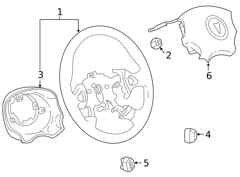 Steering Wheel & Trim for 2002 Pontiac Aztek #0