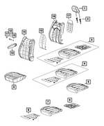 7RK071X9AC - Interior Trim: Front Headrest for Mopar Image
