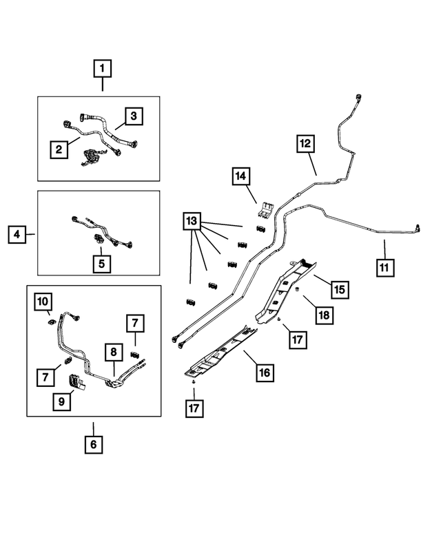 68201390AA - Fuel: Fuel Line Shield for Mopar Image image
