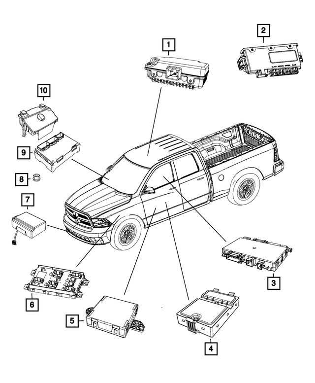 68225100AD - Electrical: Door Module, Right for Mopar Image image