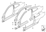 41217120038 - Bodywork: Body-Side Frame Right for BMW Image