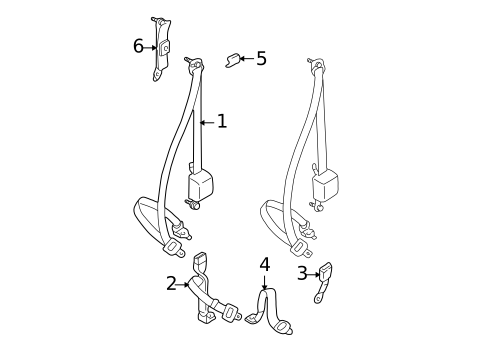 Front Seat Belts for 2002 Toyota Tacoma #0