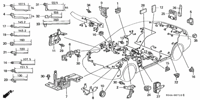 Harness Band - Bracket for 2000 Honda Civic #0