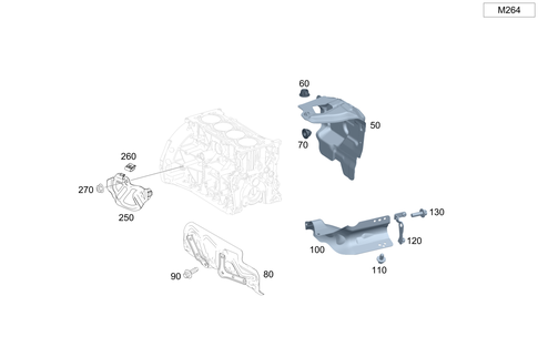 Shielding and Damping to Engine, Transmission, Front Axle Differential for 2020 Mercedes-Benz GLC 300 #0
