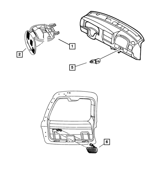 Lamps - Front, Rear and Courtesy for 2002 Dodge Durango #2