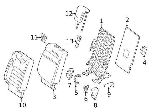 Rear Seat Components for 2015 Mercedes-Benz ML63 AMG #0