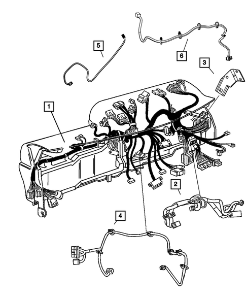 Wiring-Instrument Panel for 2009 Dodge Ram 2500 #0