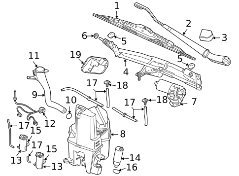 Wiper & Washer Components for 2003 Volvo XC90 #0