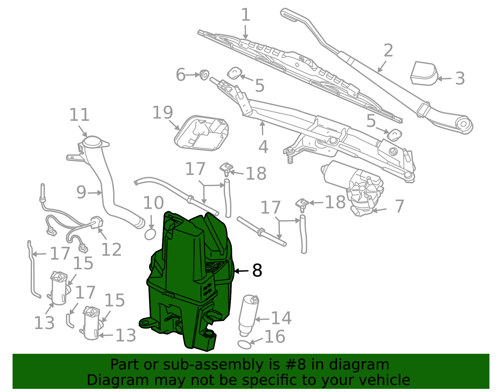 2010-2014 Volvo XC90 Washer Fluid Reservoir 30678293 | TascaParts.com