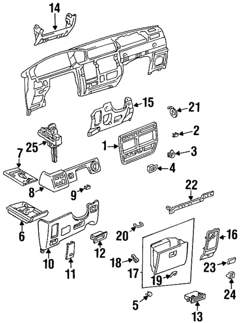 Instrument Panel Components for 1997 Lexus LX450 #0