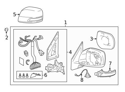 Outside Mirrors for 2013 Toyota Land Cruiser #0