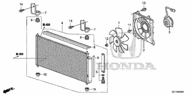A/C Condenser for 2016 Honda CR-Z #0