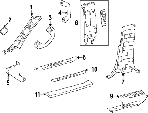Interior Trim - Pillars for 2025 Toyota 4Runner #0