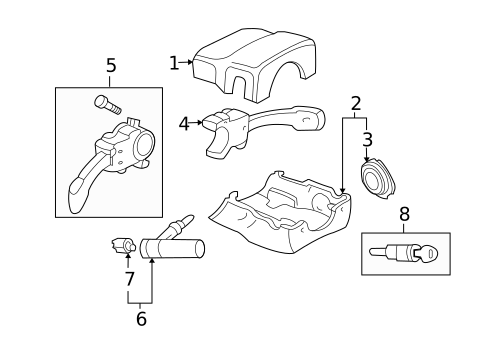 Shroud, Switches & Levers for 2009 Volkswagen Beetle #1