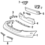F8DZ17K835AA - Body: Bumper Cover for Ford: Taurus | Mercury: Sable Image