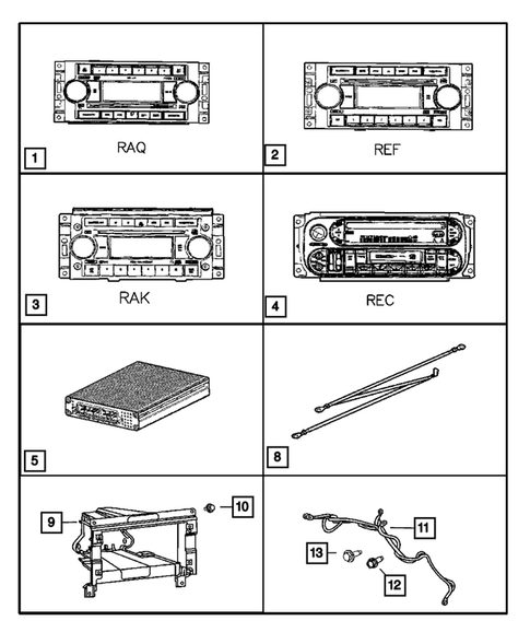 Radio, Antenna, and Speakers for 2006 Jeep Grand Cherokee #0