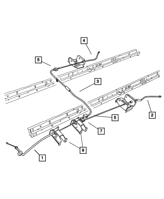 4683286AF - Parking Brake: Parking Brake Cable, Intermediate for Mopar Image