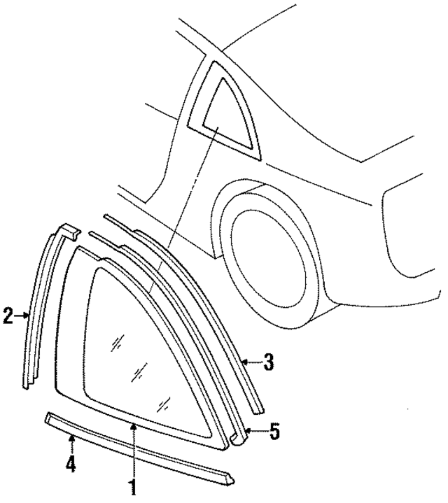 8330053P01 - : Quarter Glass for Nissan: 300ZX Image