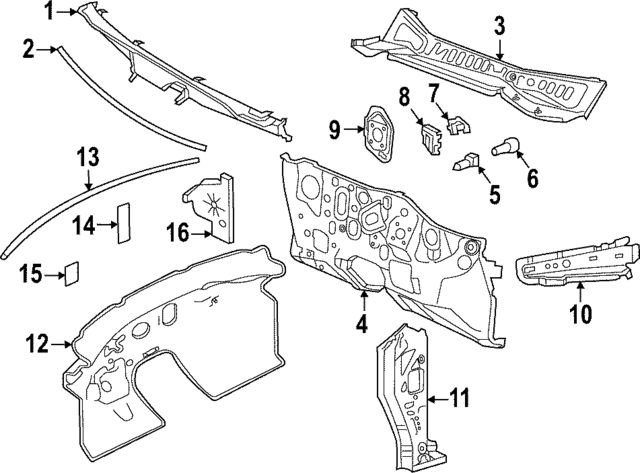 F71545NAMA - Body: Lower Dash Panel Mount Bracket for INFINITI: QX50 Image