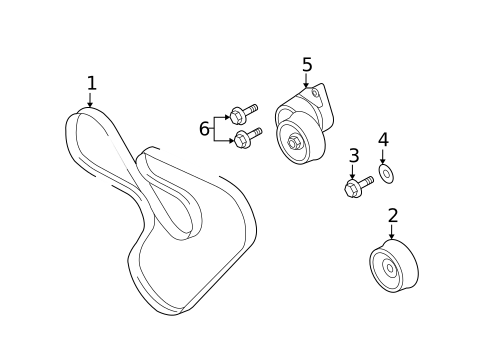 Belts & Pulleys for 2009 Subaru Outback #0