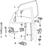 E1FZ7421411C - Body: Glass for Ford: Escort | Mercury: Lynx Image